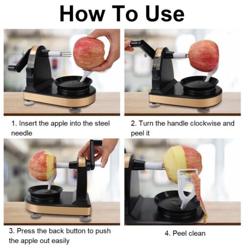 Apple Peeler Cutter Potato Peeler Fruit Slicer Kitchen Gadget - Picture 3 of 6