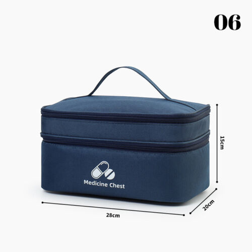 Double-layer Family First Aid Kit Portable Outdoor Storage Bag Travel Pill Case - Picture 26 of 32