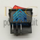 1PCS LECI RS606 2position 4pin Rocker Switch 16A250V T105/55 Red with Lamp~
