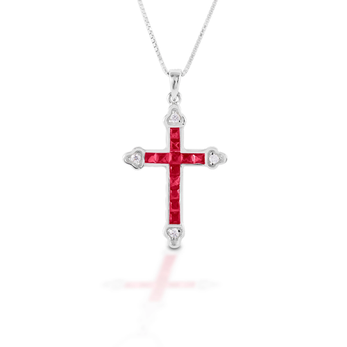 Kelly Herd Red Cross Necklace - Sterling Silver - Bild 1 von 2