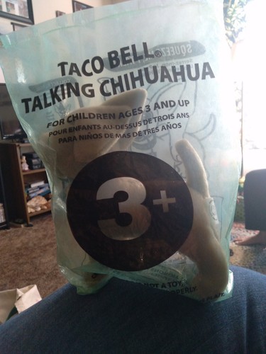 Collectible Taco Bell Chihuahua 6" Tall, Talking Plush Toy, Still Works! - Picture 4 of 5