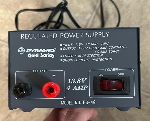 Pyramid PS-4G 3.5 Amp Regulated 13.8 Volt DC Power Supply 13.8v Gold Series - Zdjęcie 4 z 7