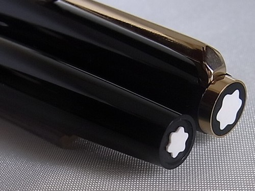 Montblanc Fountain Pen Black GT 18K EF Nib Cartridge Filling System - Picture 9 of 12