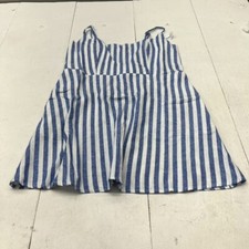 Old Navy Blue Striped Fit & Flare Mini Sleeveless Dress Women's Size X-Large NEW