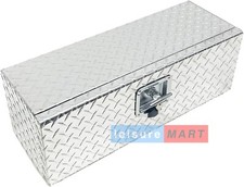 Aluminium Chequer Plate Toolbox 660 X 230 X 235mm Trailer & Flat Bed