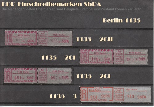 DDR R-Zettel SbPA Einschreibemarken BERLIN 1114 bis 1199 postfrisch ** LOT - Bild 8 von 19