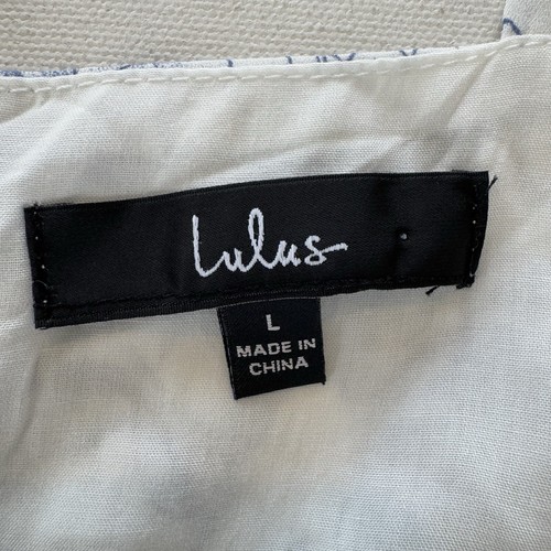 Lulus For The Frill Of It Maxikleid Damen L weiß Blumen Rüschen ärmellos - Bild 10 von 15