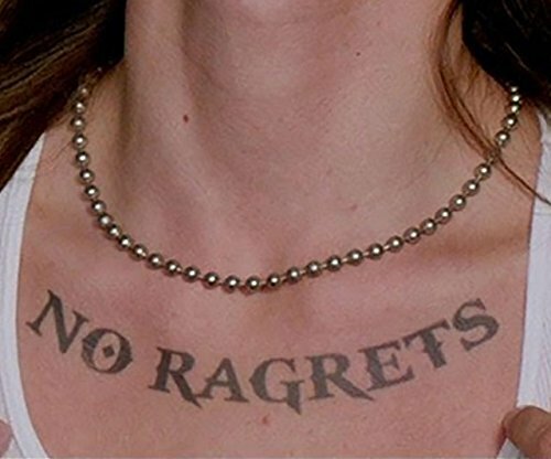 Movie We're The Millers No Ragrets Chest Scotty P Black Costume Temporary Tattoo - Picture 1 of 1