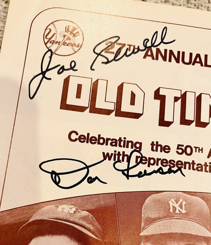 1973 YANKEES OLD TIMERS SIGNED PROGRAM NICE AUTOS CRONIN MAZEROWSKI FULL PSA/DNA - Picture 3 of 4