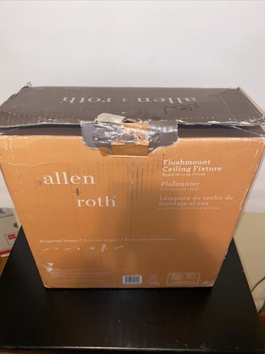 allen + roth 13.98" Bronze Star Flushmount Ceiling Fixture - Picture 5 of 12