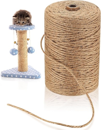 3mm Jute Rope 656 Feet/200m Twine Natural Hemp Rope Heavy Duty DIY Arts Crafts - Picture 3 of 6