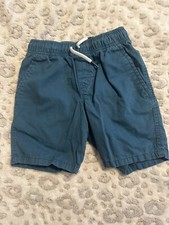 Boys CAT AND JACK SHORTS SIZE XS 4/5 Blue Green T9