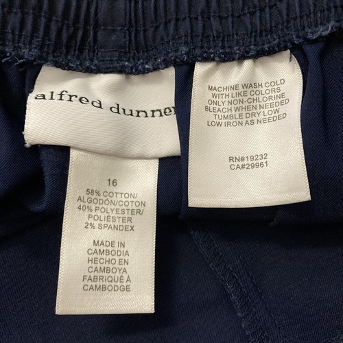 Alfred Dunner Größe 16 Schlupfhose dunkelblau elastischer Rückenbund Oma Komfort - Bild 3 von 7