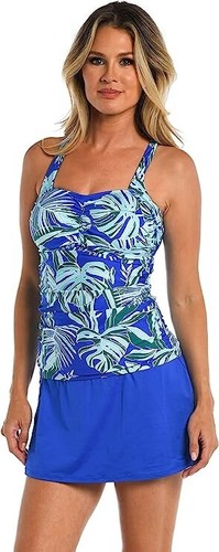 24th & Ocean Tankini 36D Sapphire West Palms Shir Sweetheart Bra D Cup Underwire
