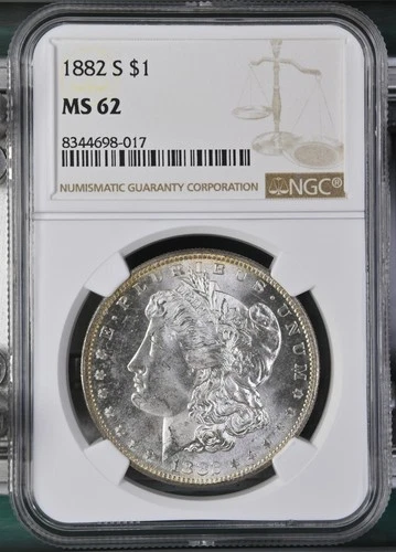 1882-S Morgan Dollar NGC Certified MS62