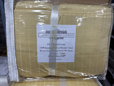 CAL KING SHEET SET NORTH SHORE LINENS 600 Count Egyptian Cotton GOLD PINSTRIPE