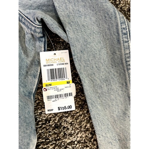 NWT Michael Kors Womens Denim Jacket. Medium. Lt Stonewash. - Picture 4 of 5