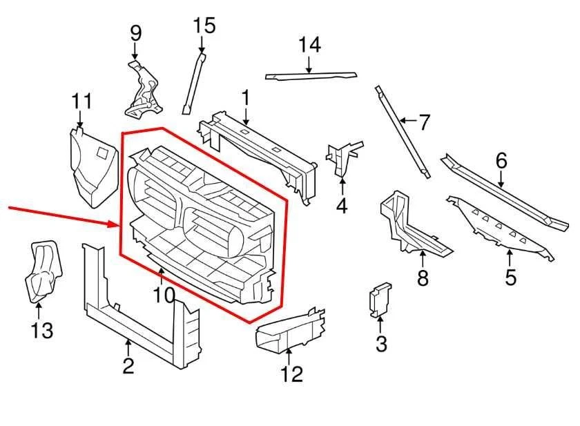 BMW 750Li xDrive 2010-2015 radiador delantero rejilla obturador conducto de aire 7183854 *ReaD* Foto 2 de 4