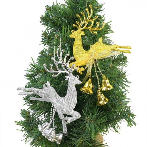 Elch Weihnachtsdeko Silber Rentier Christbaumanhänger Weihnachtsschmuck - Bild 3 von 35