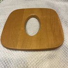 Longaberger Tissue Lid Cover Wood Top Collector Basket