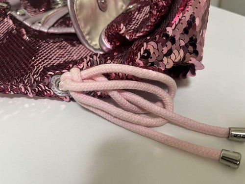 COACH 13821 Poppy Sequin Spotlight Pink 2Way Shoulder Bag Tote Bag W/Strap Used - Picture 12 of 20