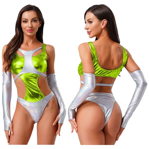 Women Bodysuit Bikini Clubwear Cosplay Jumpsuit Hollow Out Catsuit Adult Outfit - Picture 30 of 77