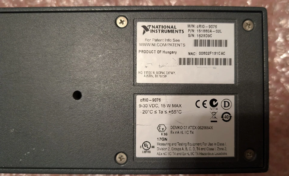 National Instruments NI cRIO-9076 4 channel Compact RIO chassis 781716-01 - Image 4 of 4