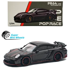 Pop Race 1:64 Porsche 992 Stinger GTR Carbon Black #192