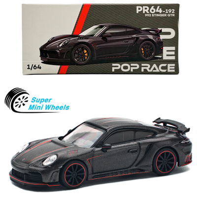 #ad #ad Pop Race 1:64 Porsche 992 Stinger GTR Carbon Black #192 $18.99