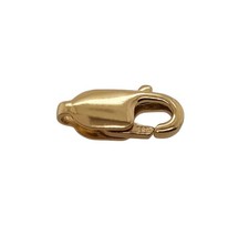7MM 14K Solid Yellow Gold Oval Lobster Clasp Made in Italy by CRAFT WIRE