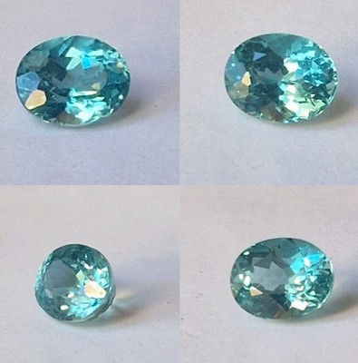 Neonblauer Apatit 1,5 ct. Brasilien. 9*6.3*5.2mm. 