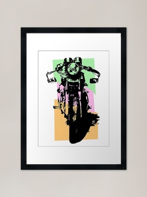 Cafe Racer Gerahmter Kunstdruck Gerahmtes Wandbild Poster Leinwanddruck Bild