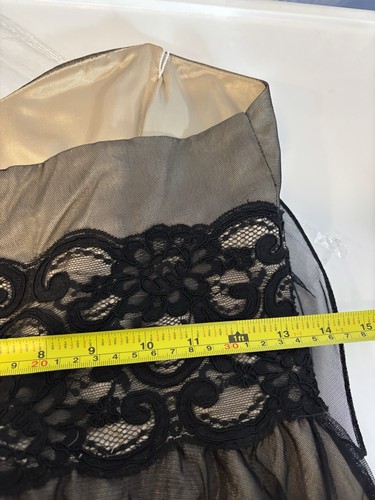 Vestido de té Niki Livas vintage años 90 y2k talla S Zum Zum Halter negro encaje tul gótico - Imagen 6 de 14