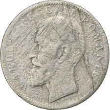 [#135607] Romania, Carol I, 1 Leu, 1900, Hamburg, Silver, VF, KM:24