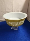 Vintage Pyrex Big Bertha Spring Blossom Green Crazy Daisy, 4 Qt #664, No Lid