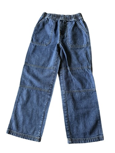 Toughskins Elastic Waist Pull On Denim Jeans Boys Size 7 Stretch Pockets