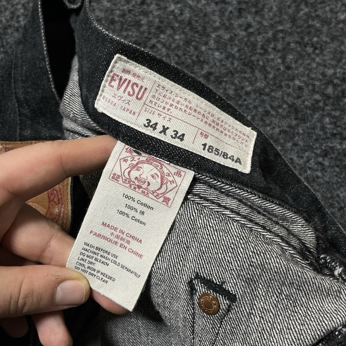 Evisu Lot.2008 Big logo jeans Denim 34x34 | eBay