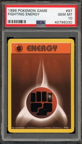 Pokemon Fighting Energy Base Set Unlimited #97 PSA 10 Gem Mint