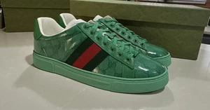 Gucci Ace GG toile cristal vert NEUF TAILLE 8,5UK/ 9 US HOMMES