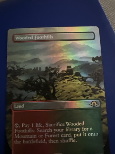 MTG Wooded Foothills Borderless FOIL Modern Horizons 3 Rare Land NM-M x1