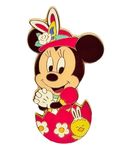 Disney Pin 2019 TDL Minnie Mouse Easter Egg Prize Tokyo Disneyland Japan Bunny