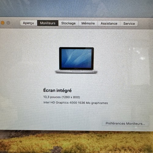MacBook Pro 13 pouces 2012 - 2,5 GHz Intel Core i5 - 500 Go SATA - 4 Go Ram - Photo 9/13