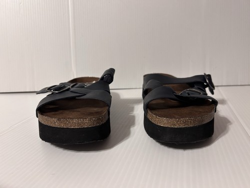 CLIFFS White-mountain Leather Buckle Slide-on Sandal Shoe Women Size 6 M - Picture 3 of 8