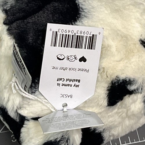 Jellycat Medium Bashful Calf Plush Black and White Cow Stuffed Farm Animal NWT - Picture 9 of 16