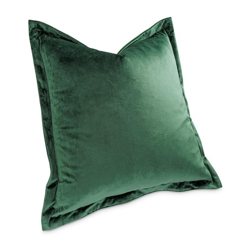 Pemberly Row Contemporary 20" Velvet Throw Pillow - Forest Green in Set of 2 - Picture 2 of 4