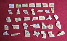 35 Different 2008 Barack Obama Lapel Pins Political Campaign Buttons State Maps