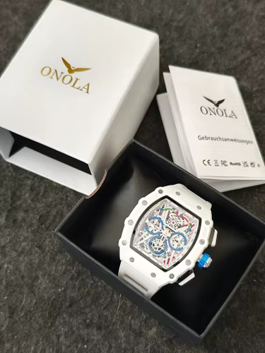 Luxury Watch Men s ONOLA Fashion Casual Multifunctional Silicone Tape - Picture 17 of 28