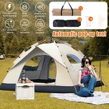 3-4 Person Pop Up Tents Waterproof Windproof Instant Tent for Camping Hiking US