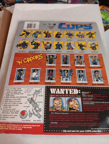 1988 Hasbro COPS 'N Crooks BULLIT Poseable Action Figure NEW SEALED C.O.P.S. RAR - Picture 6 of 10