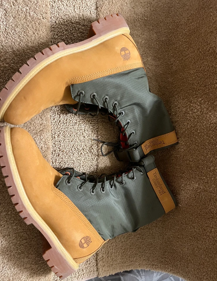 Timberland 6" Premium Polaina Trigo/Botas Verdes Hombre Talla 9.5 Exterior Foto 3 de 4